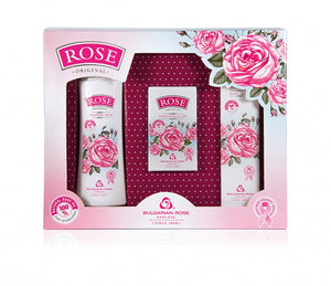 Bulgarian Rose - Rose Original Cosmetic Gift Set (Cleansing Milk / Perfume Roll-On / Hand Cream)