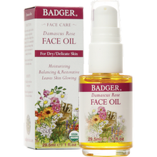 Load image into Gallery viewer, Badger Balms Rose Face Oil (Delicate Skin) - 29.5ml / 1 fl. oz.
